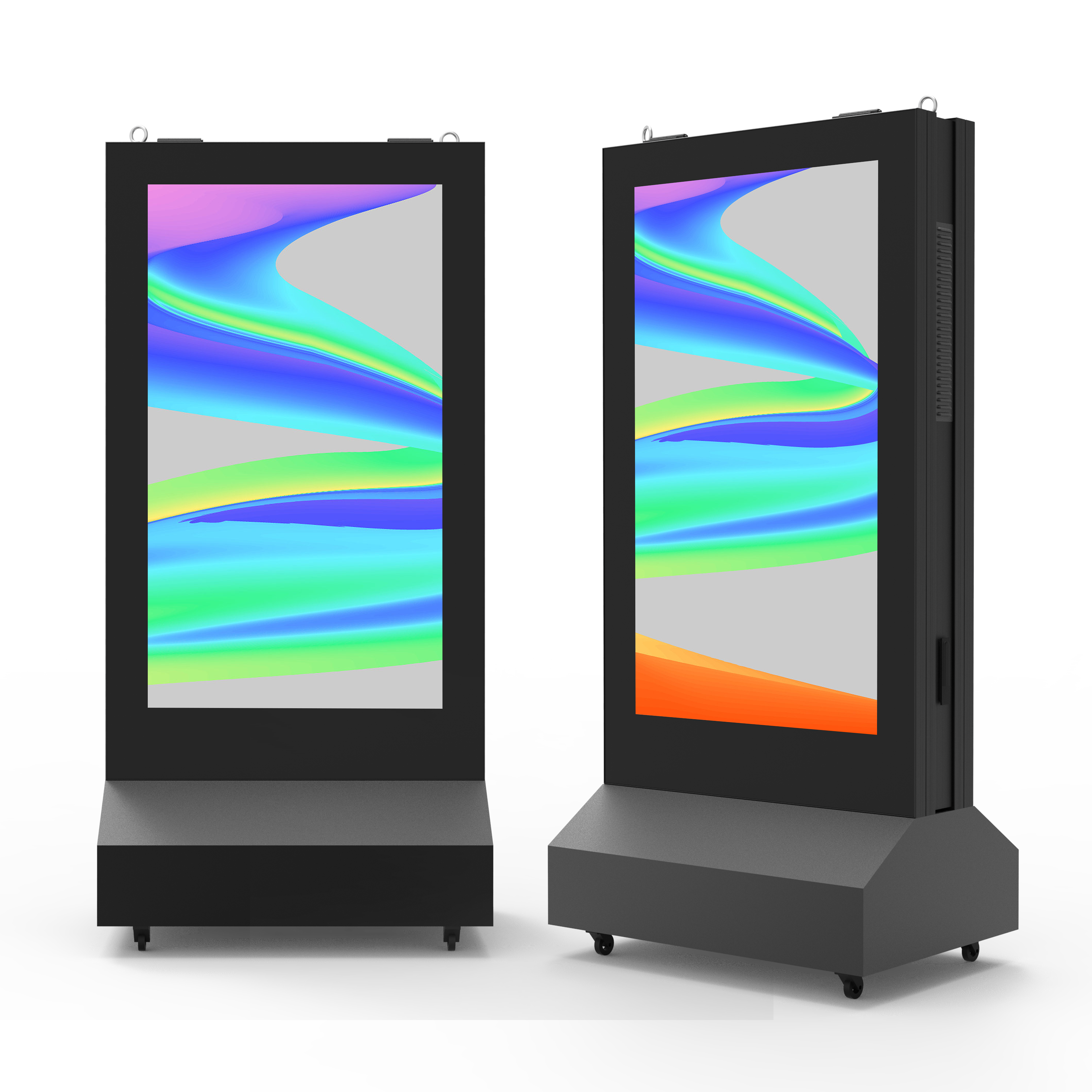 Sinalização Digital LCD de dupla face alimentada por bateria