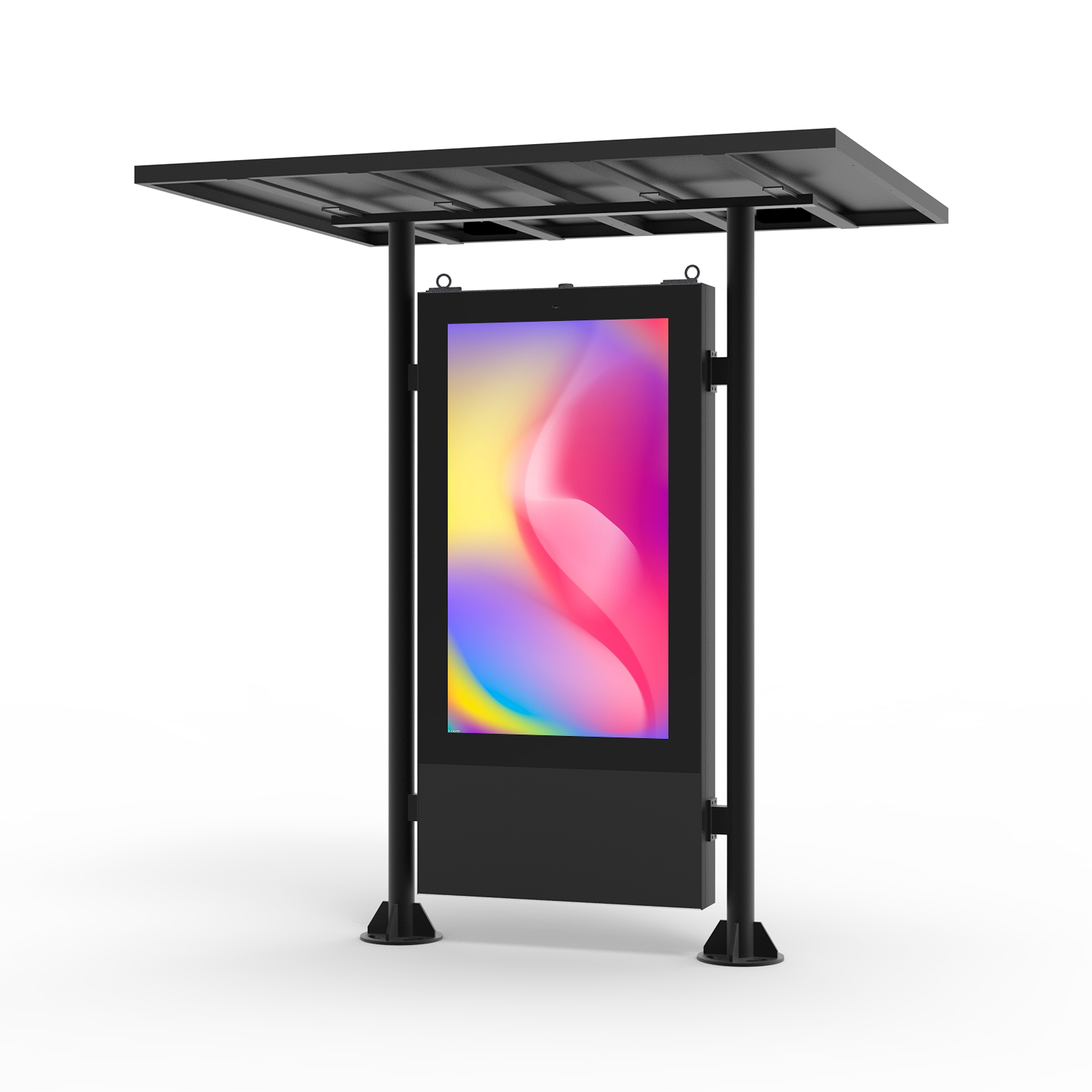 Sinalização digital LCD inteligente alimentada por energia solar
