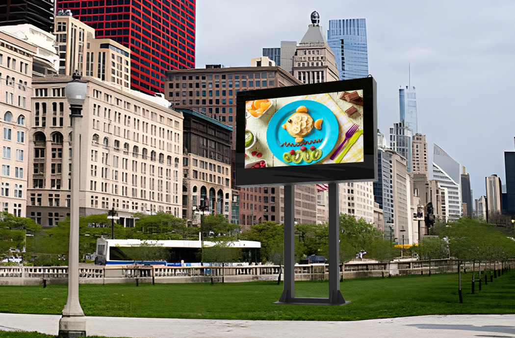 Durable outdoor LCD digital billboard with IK10 Certified