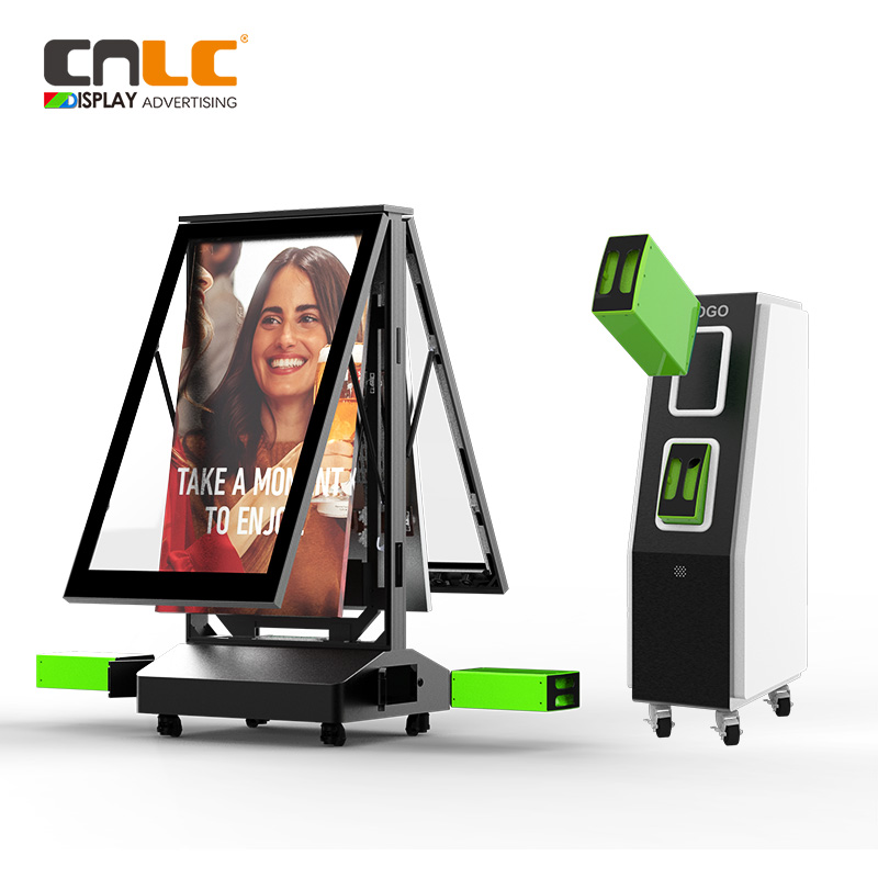 Display LCD portátil alimentado por bateria para publicidade digital externa