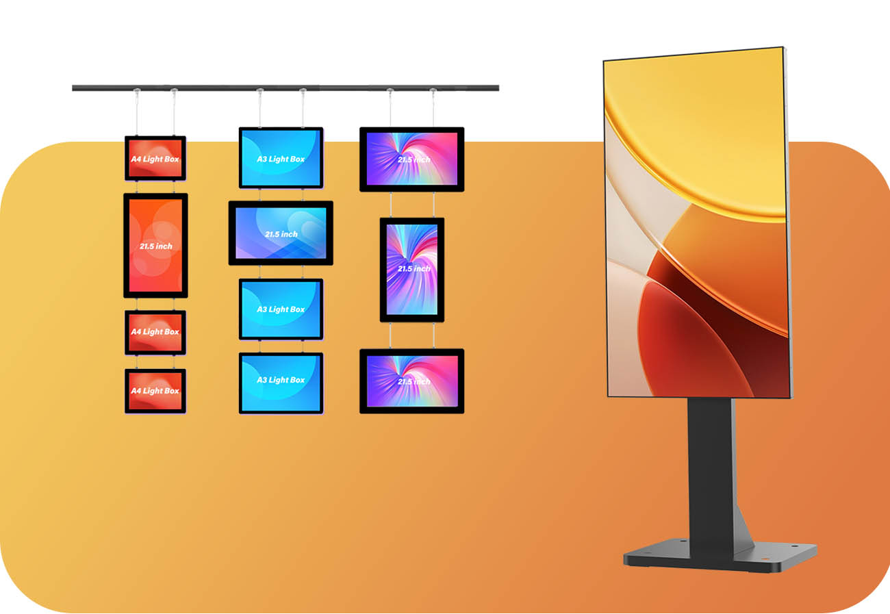 Sinalização digital LCD interna