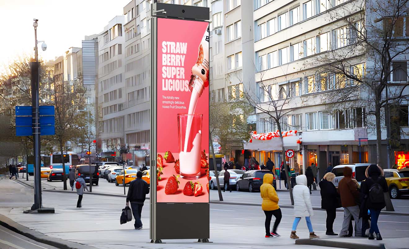 Outdoor de LED externo de 7,5 m × 1,92 m implantado na Ásia Central