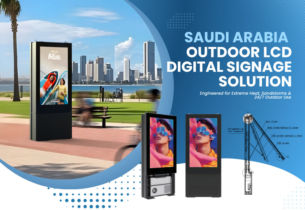 🇸🇦 Solução de resfriamento de sinalização digital LCD externa na Arábia Saudita