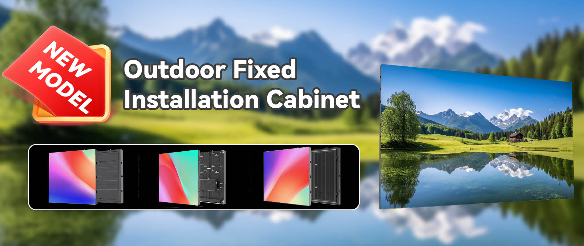 Gabinete de LED para instalação fixa externa
