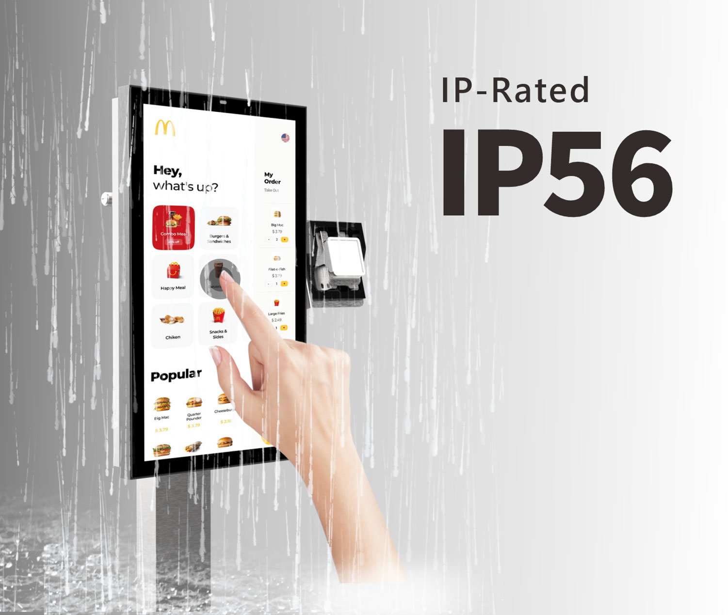 Waterproof Outdoor Self-Service Ordering Kiosk