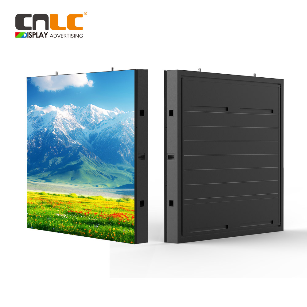Outdoor wall-mounted LED video wall using aluminum fixed cabinets