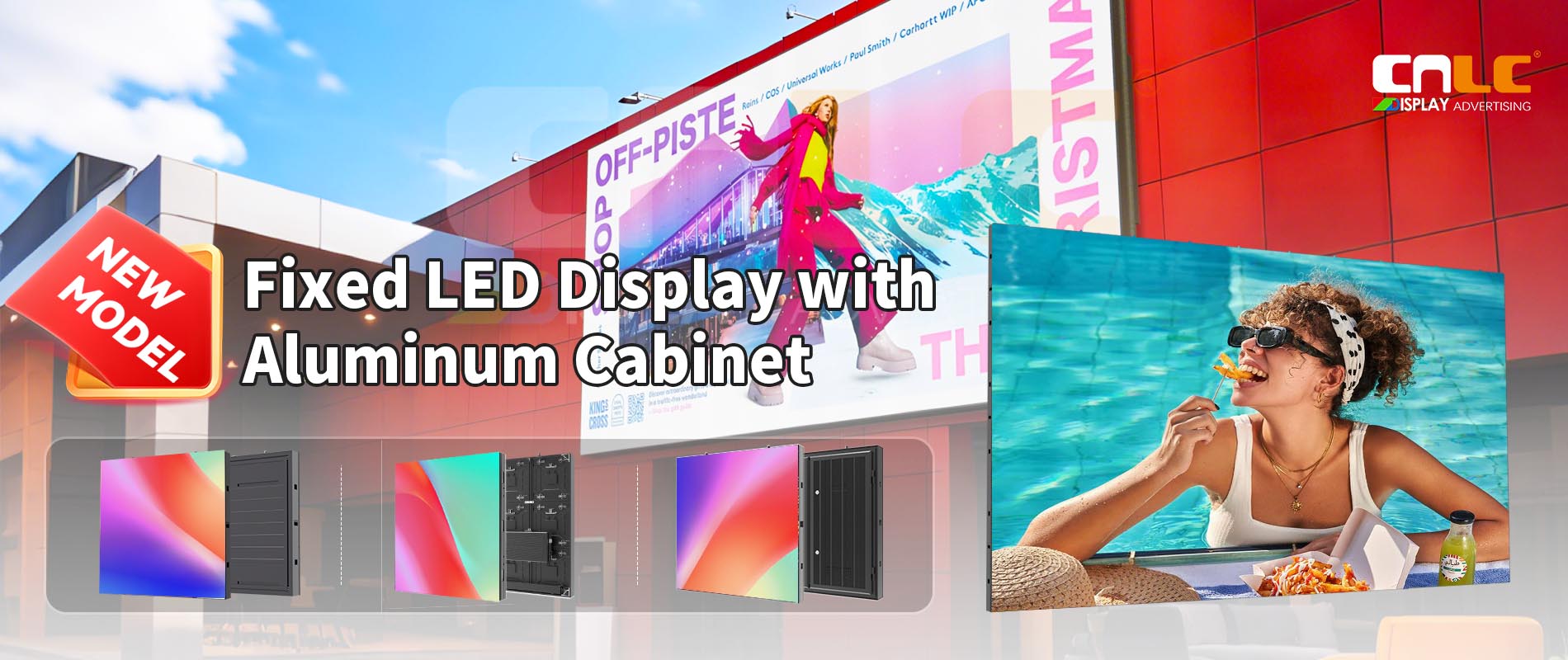 Gabinete de LED para instalação fixa externa