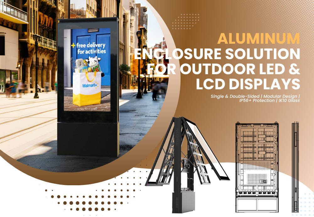 Solução de gabinete de LED para exterior