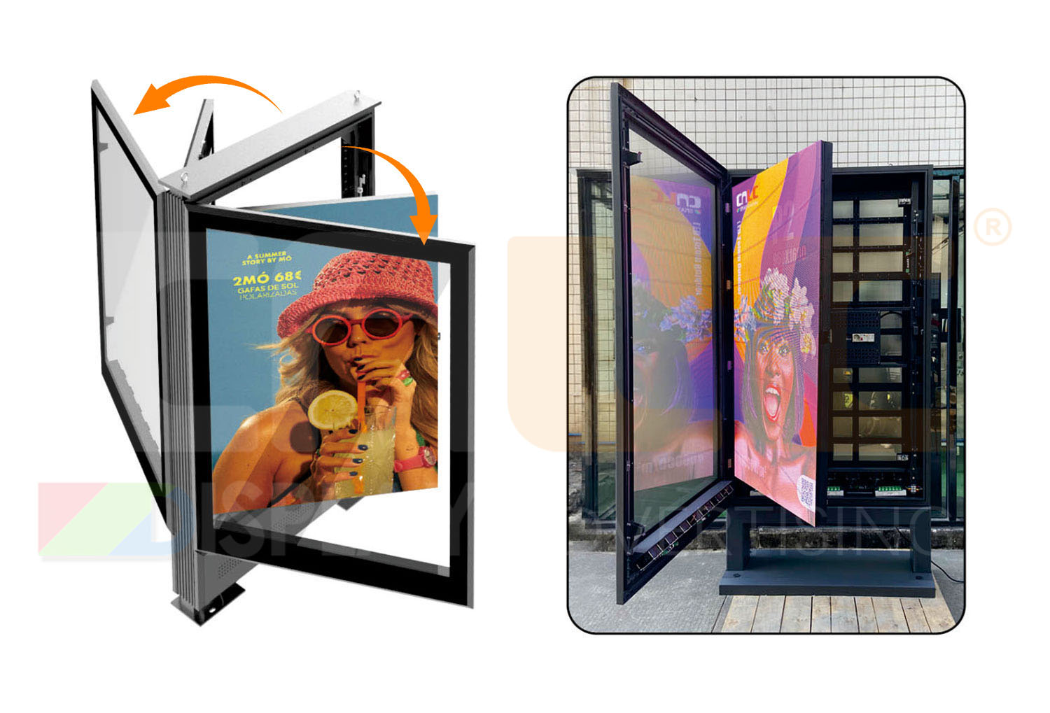 Outdoor LED Totem with Side Door Access for Easy Maintenance