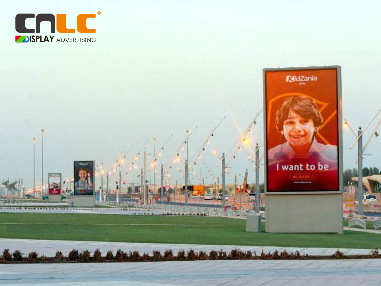 Dynamic light box installed in the outer zone of the World Cup stadium in Qatar