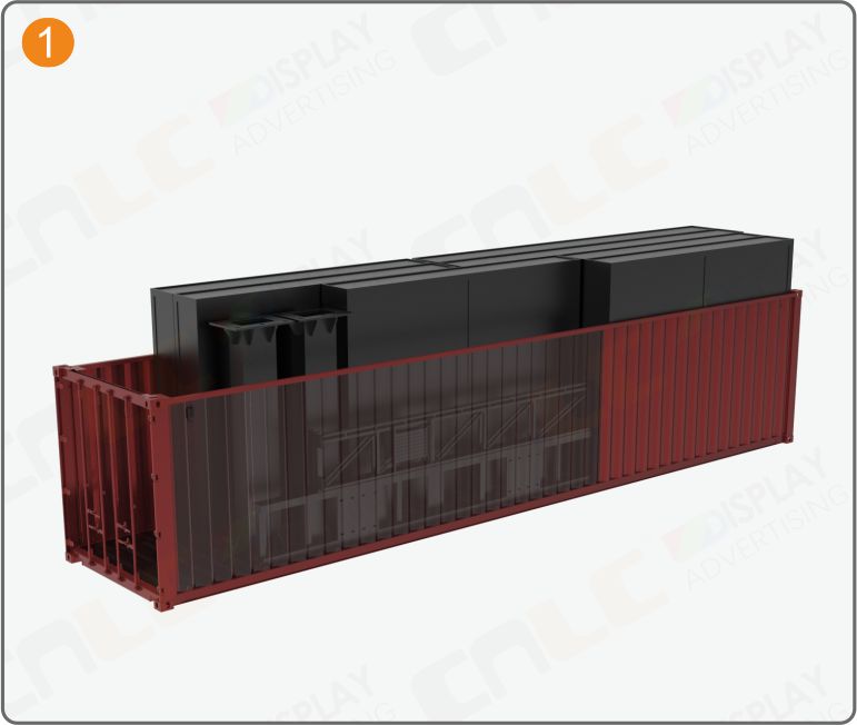 SKD semi-knocked-down digital signage packaging for overseas assembly