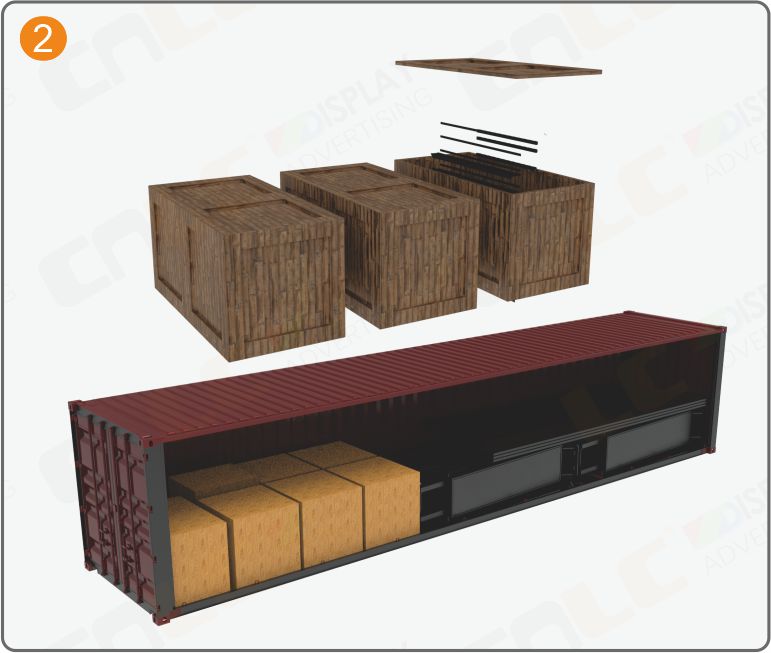 CKD completely-knocked-down outdoor LED display kit for cost-saving shipping