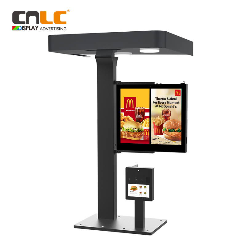 Drive-thru digital menu board outdoor signage for fast food restaurants