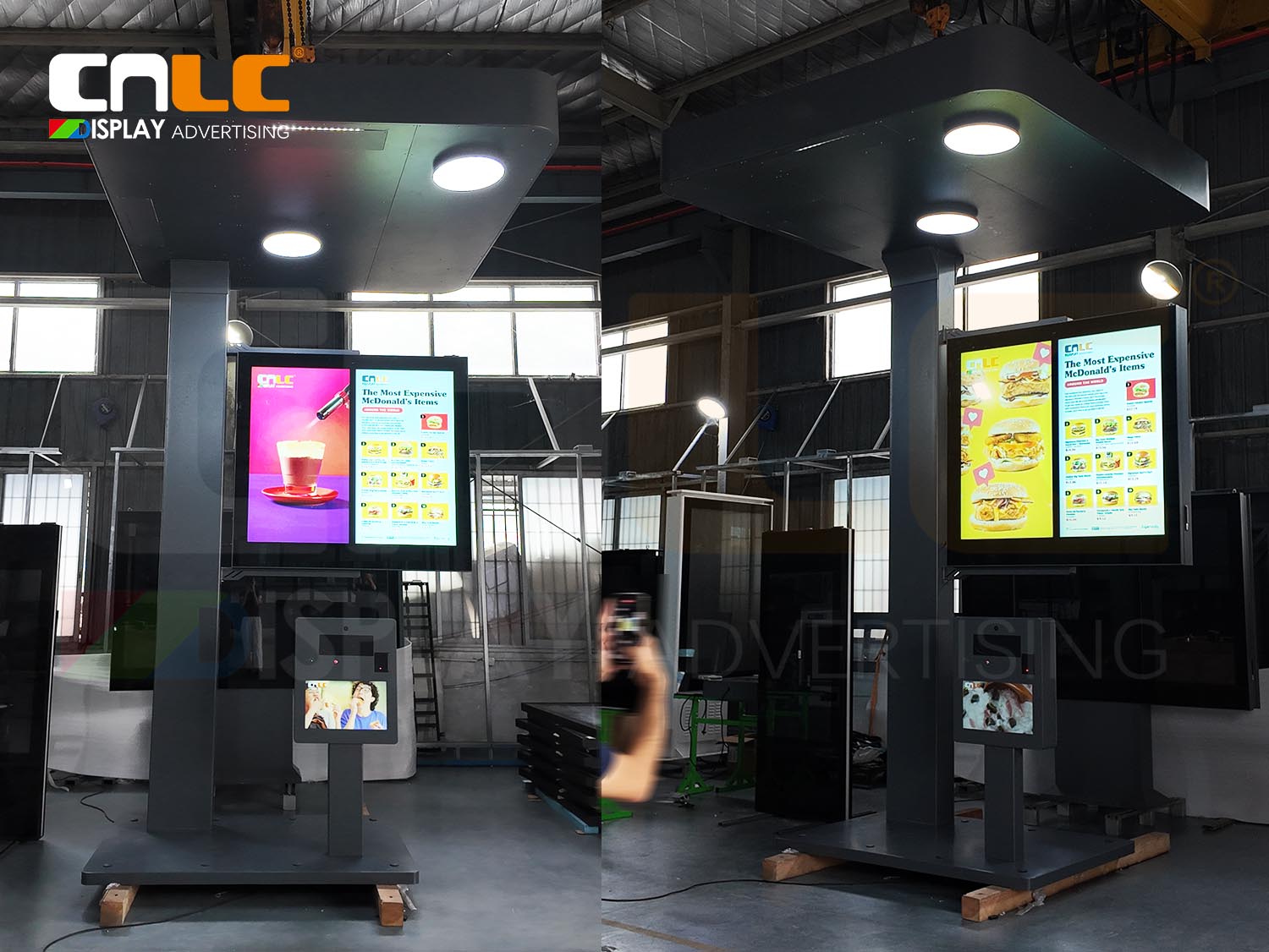 CNLC factory producing drive-thru digital menu boards