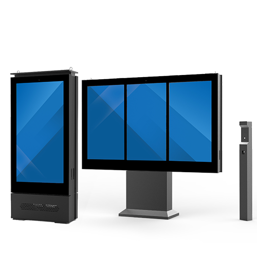 Tela de publicidade LCD externa