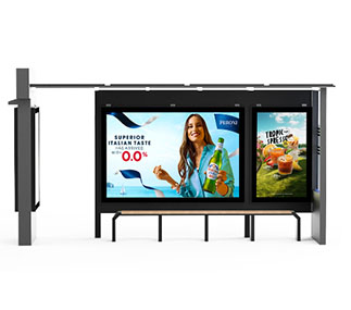 Abrigo de ônibus com sistema movido a energia solar