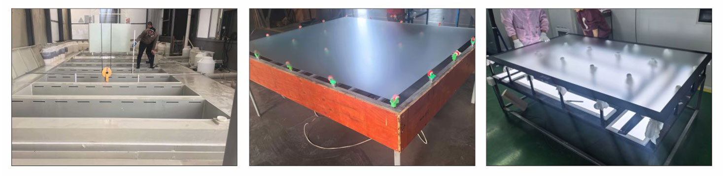 anti-glare glass manufacturing process for outdoor display glass including surface treatment and coating