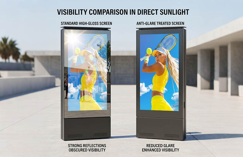 How to Achieve Sunlight Readable Outdoor Displays: The Role of AG and Protective Glass