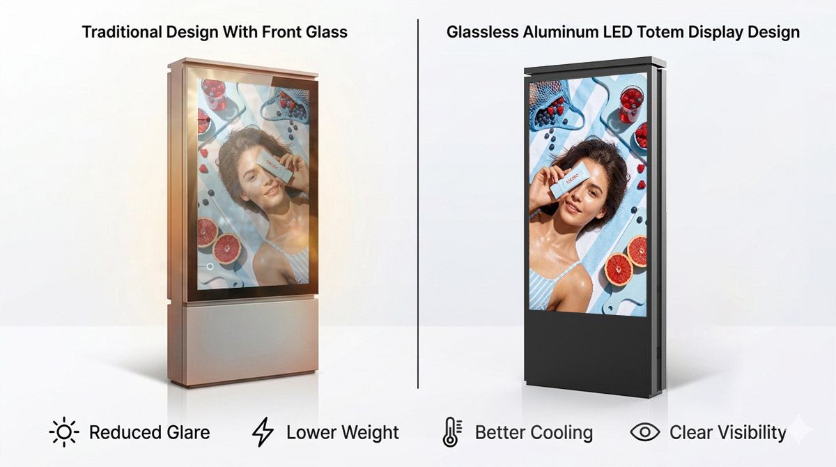 Glassless LED Enclosure for Enhanced Outdoor Visibility Glassless outdoor LED display enclosure improving visibility and heat dissipation performance