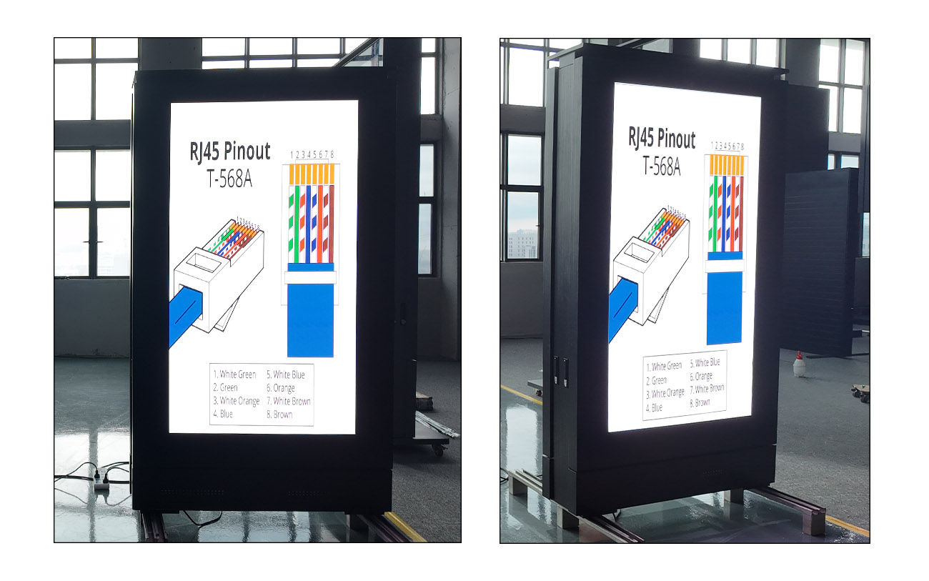 High brightness outdoor COB display for digital signage with durable aluminum enclosure design