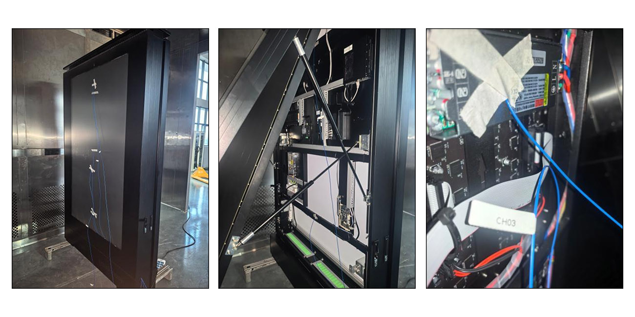 Outdoor COB display reliability test process under extreme temperature and solar radiation conditions
