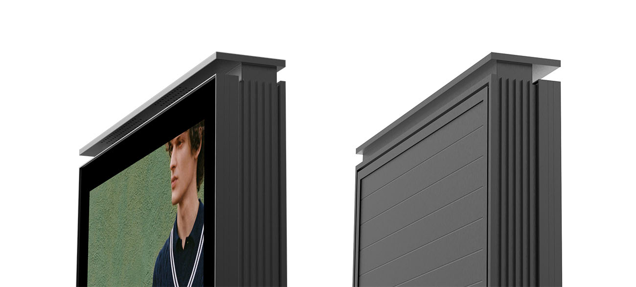 Aluminum housing design for outdoor LED totem display